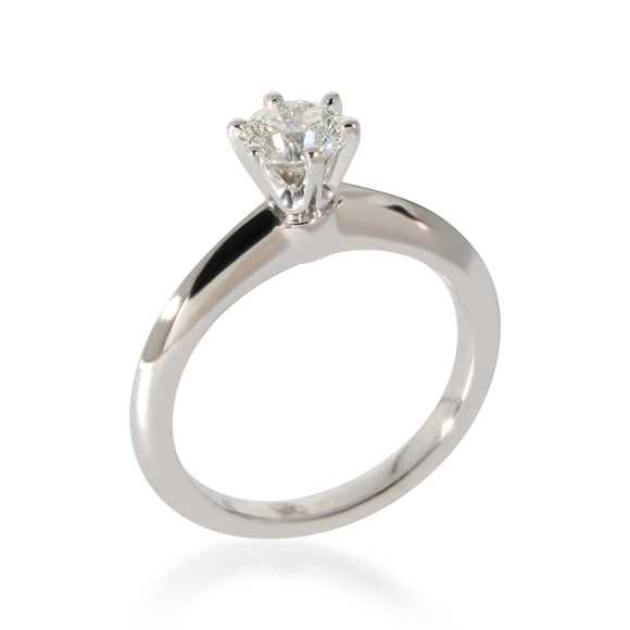 Tiffany & Co. Solitaire Engagement Ring In Platinum .40 CTW. - Picture 2 of 5
